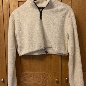 Women's Cream and White Sweatshirt